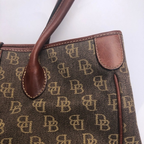 Dooney & Bourke Brown Large Tote Shoulder Bag - Picture 2 of 7